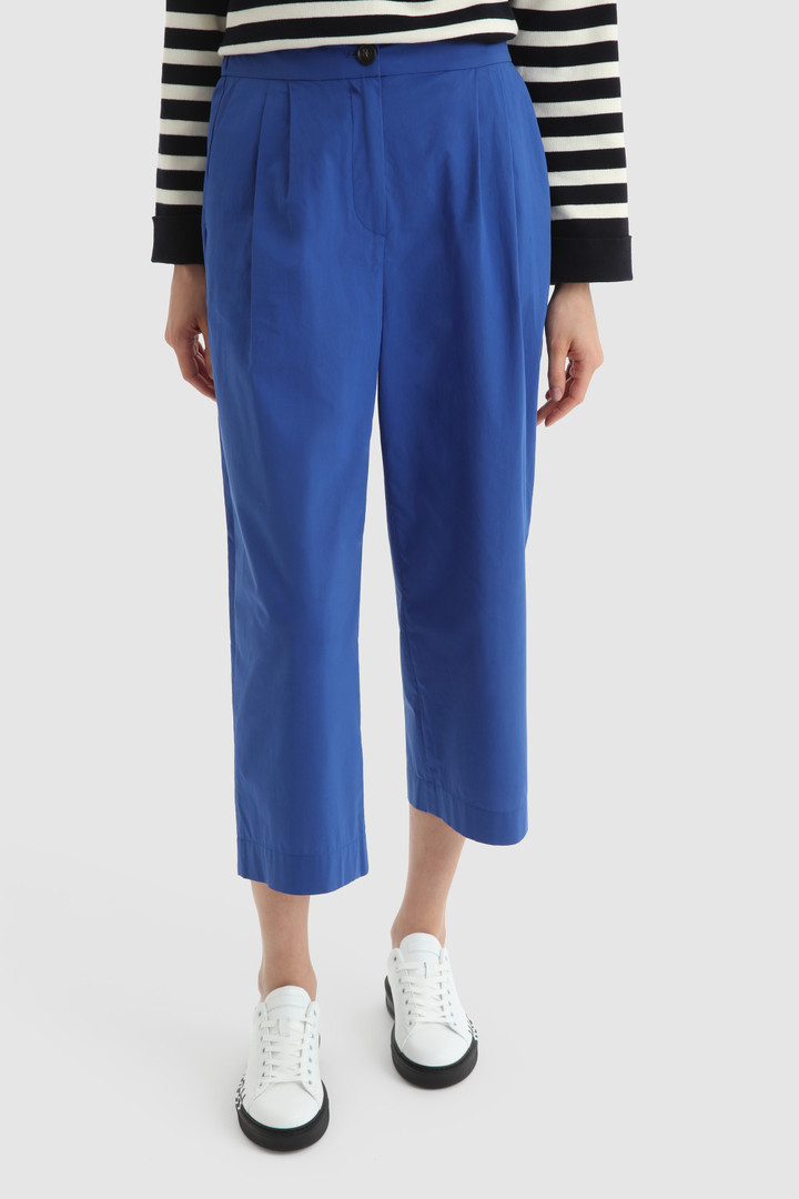 Pantalones de popelina de algodón azul | Woolrich