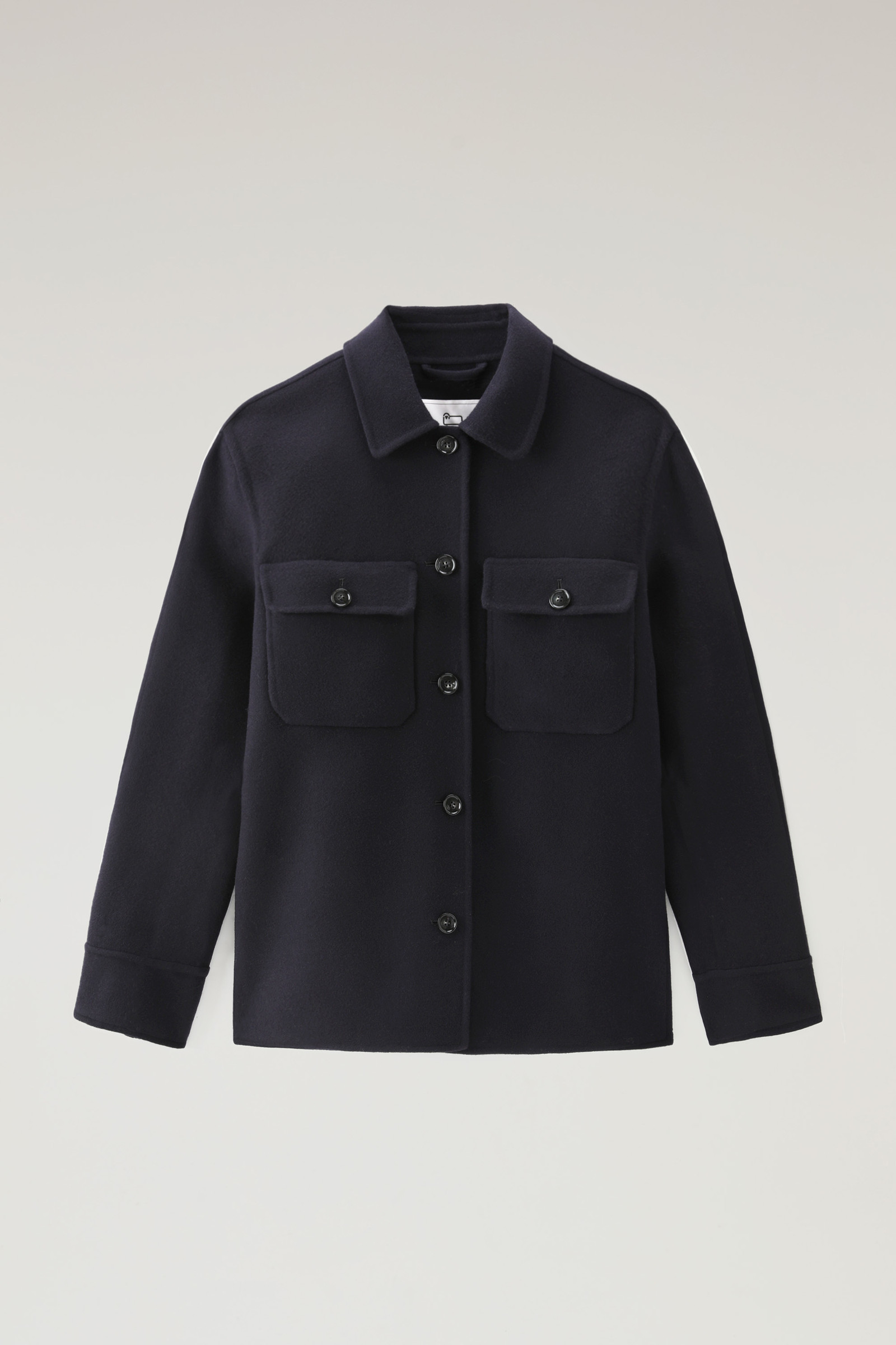 Manteco Virgin Double Wool Overshirt Blue photo 5 | Woolrich