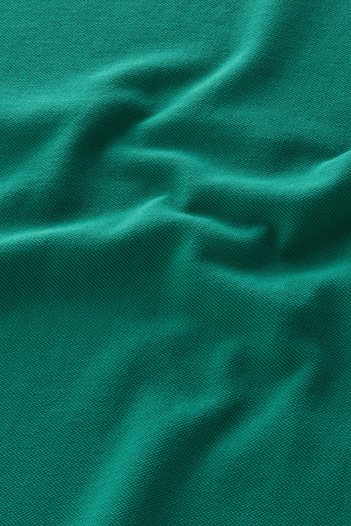 Polo Shirt in Pure Cotton Piquet Green photo 4 | Woolrich