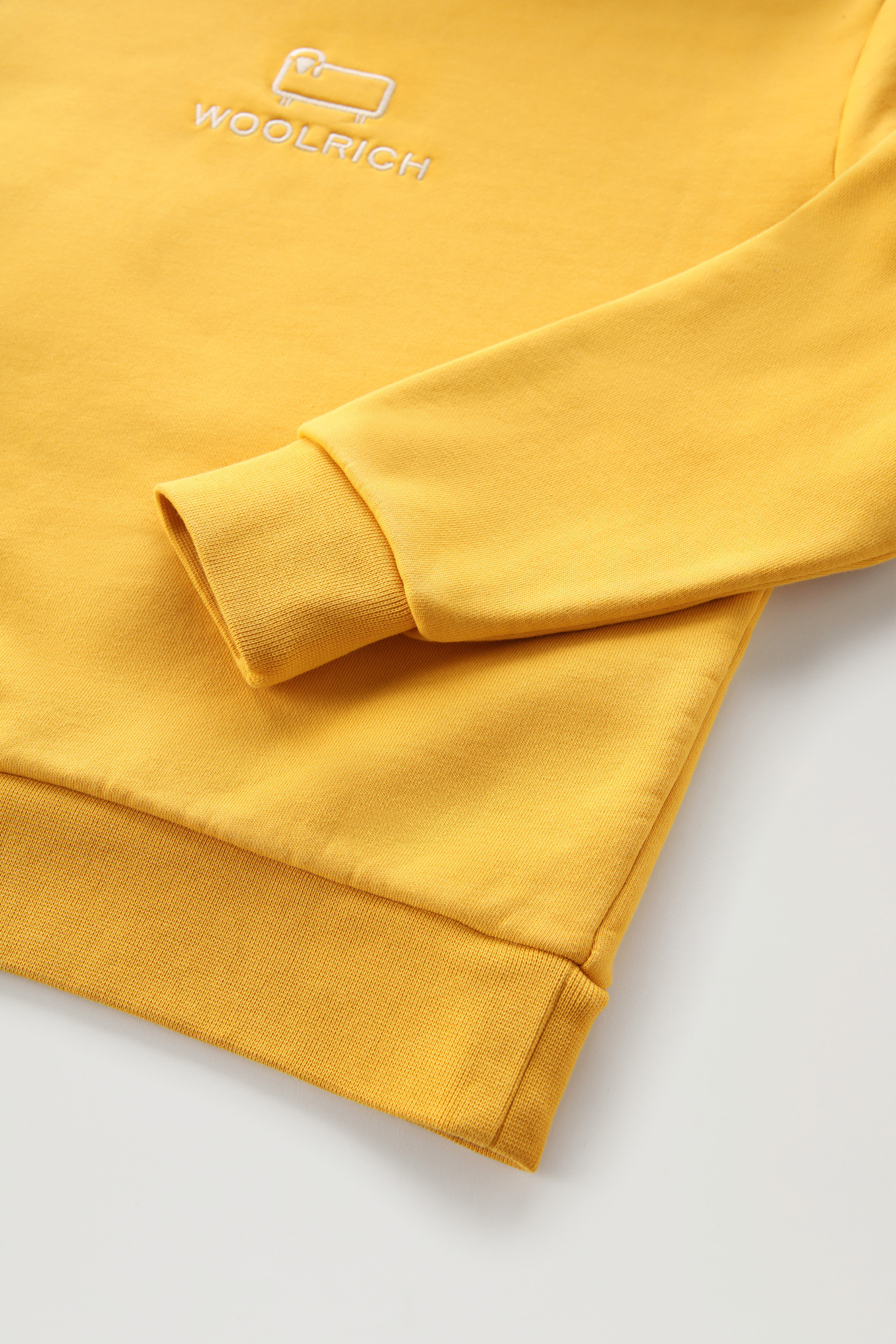 Logo-Kapuzenpullover für Jungen aus Fleece gelb photo 5 | Woolrich