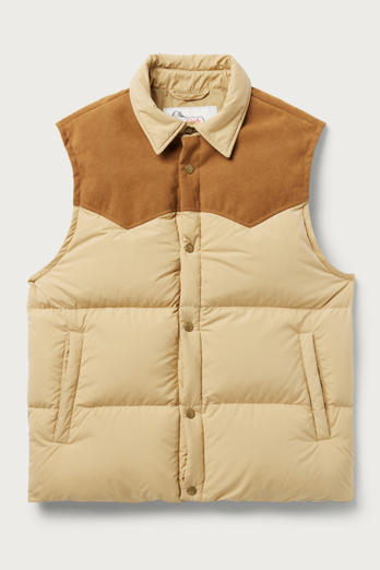 Padded Vest with Alcantara Yoke - One Of These Days / Woolrich White photo 1 | Woolrich