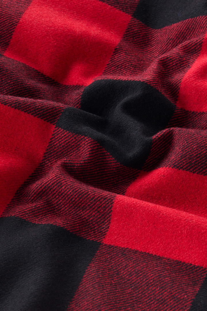 Alaskan Padded Check Overshirt in Recycled Italian Wool Blend Red photo 5 | Woolrich