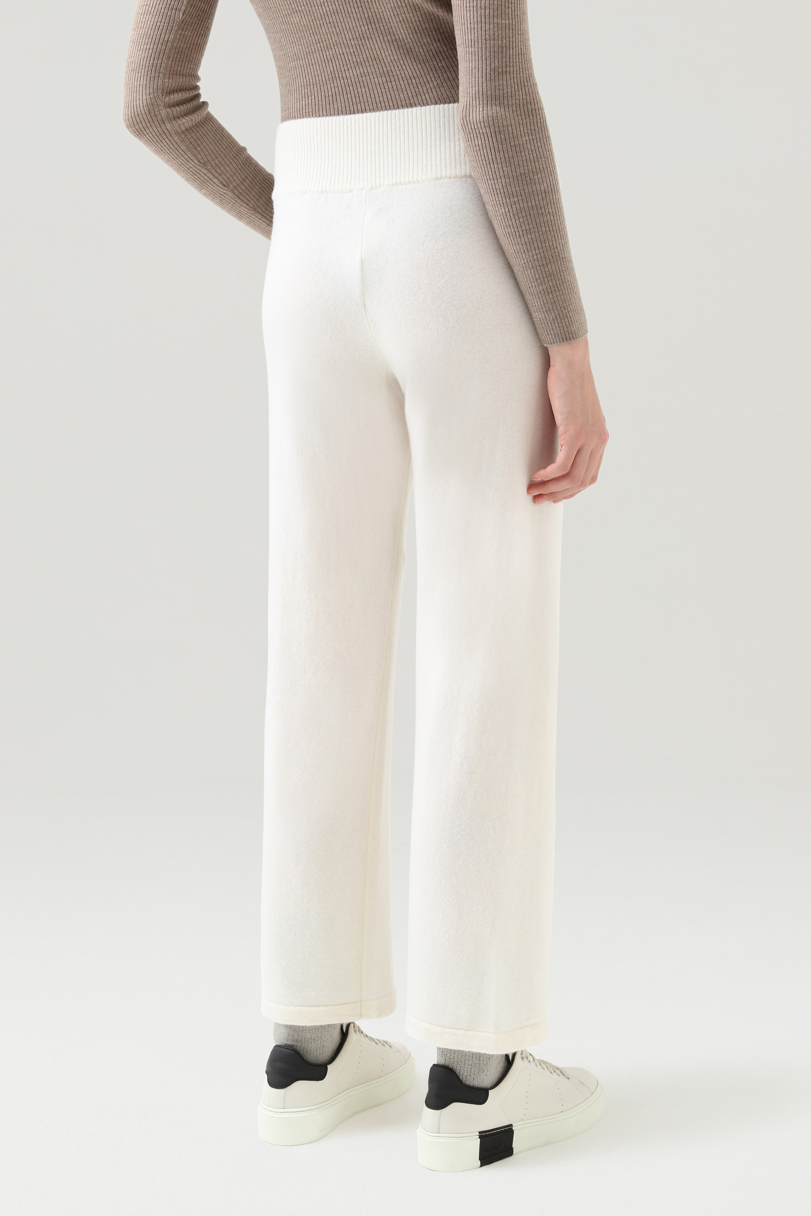 Pantalon en mélange de laine et cachemire blanc photo 3 | Woolrich