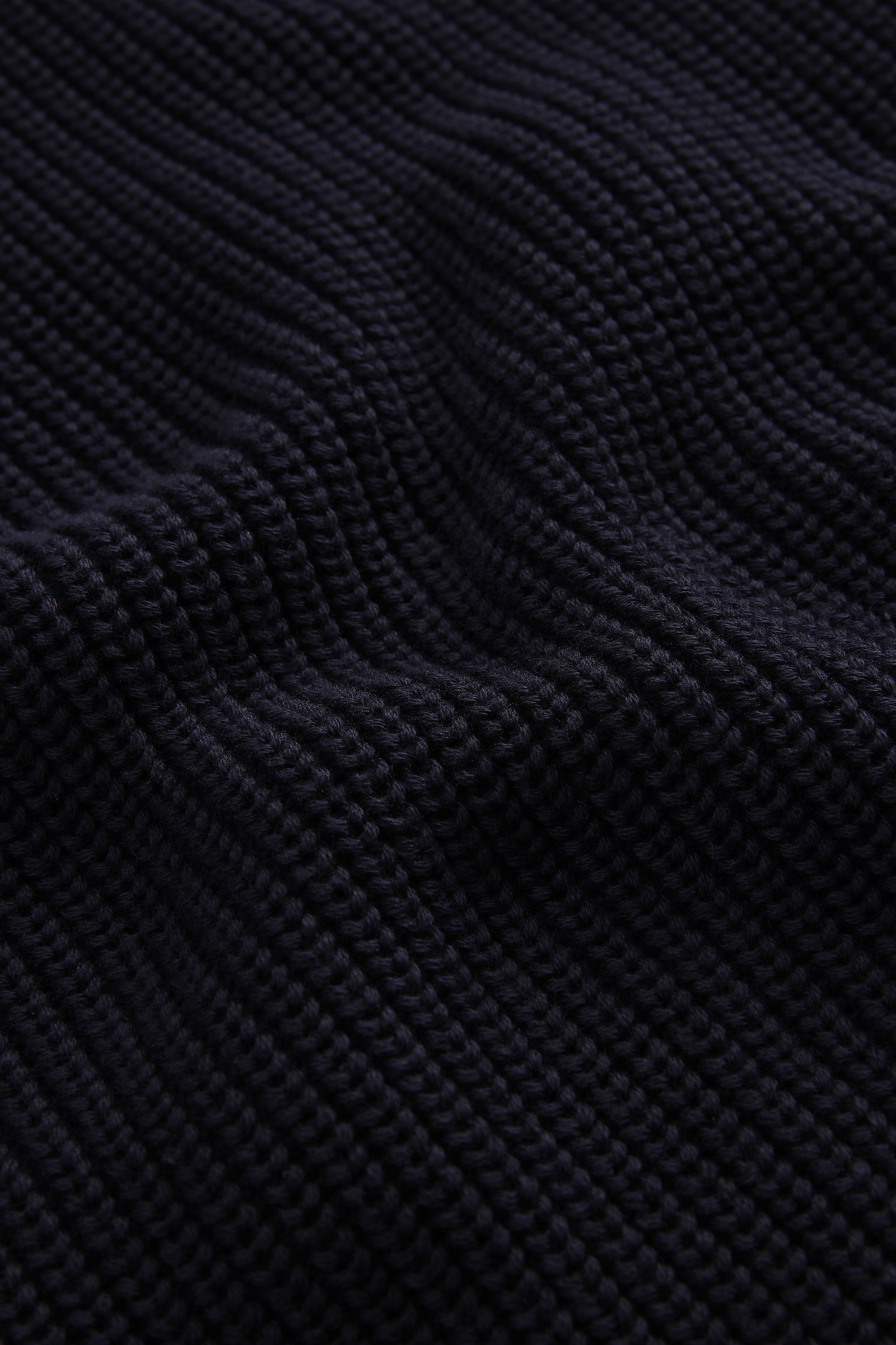 Jersey de cuello redondo de algodón acanalado azul photo 7 | Woolrich