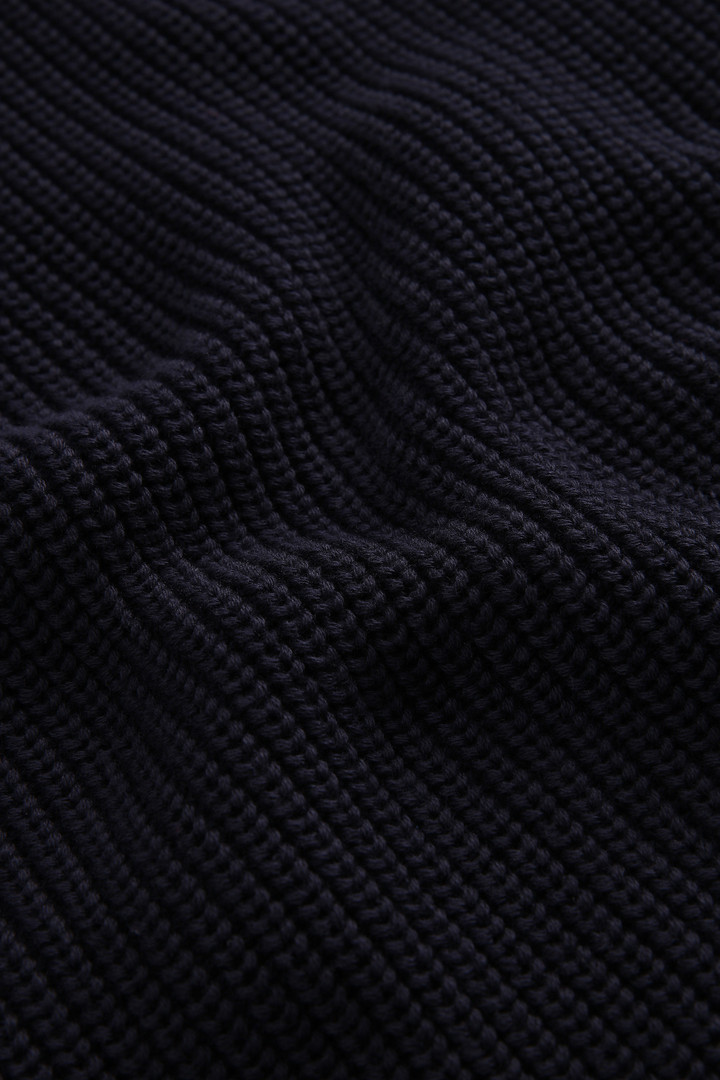 Jersey de cuello redondo de algodón acanalado azul photo 7 | Woolrich