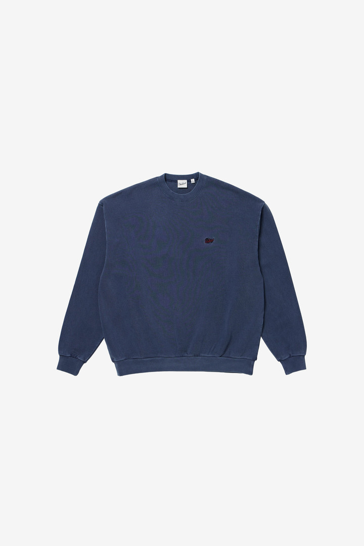 Crewneck Sweatshirt in Pure Cotton with Embroidered Logo Blue photo 1 | Woolrich