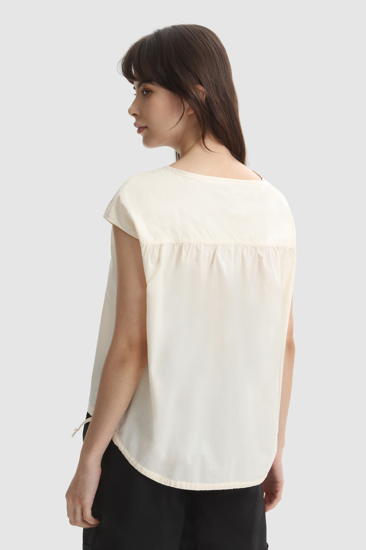 Full-button Popeline Blouse