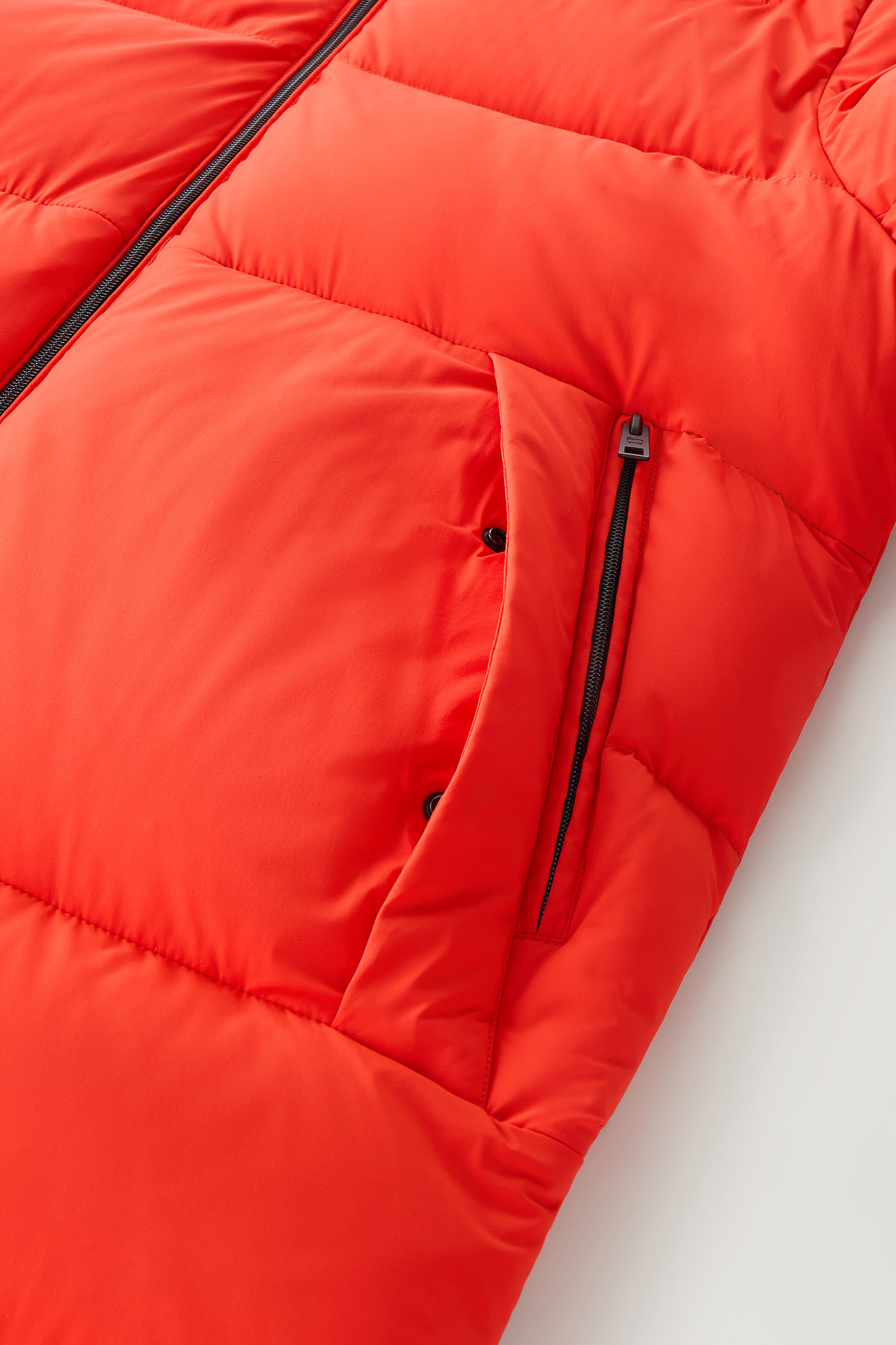 Sierra Supreme Long Parka in Stretch Nylon Orange photo 8 | Woolrich