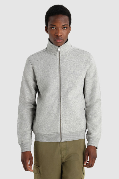 Luxe Track Sweatshirt with Embroidered Vintage Logo Grey | Woolrich