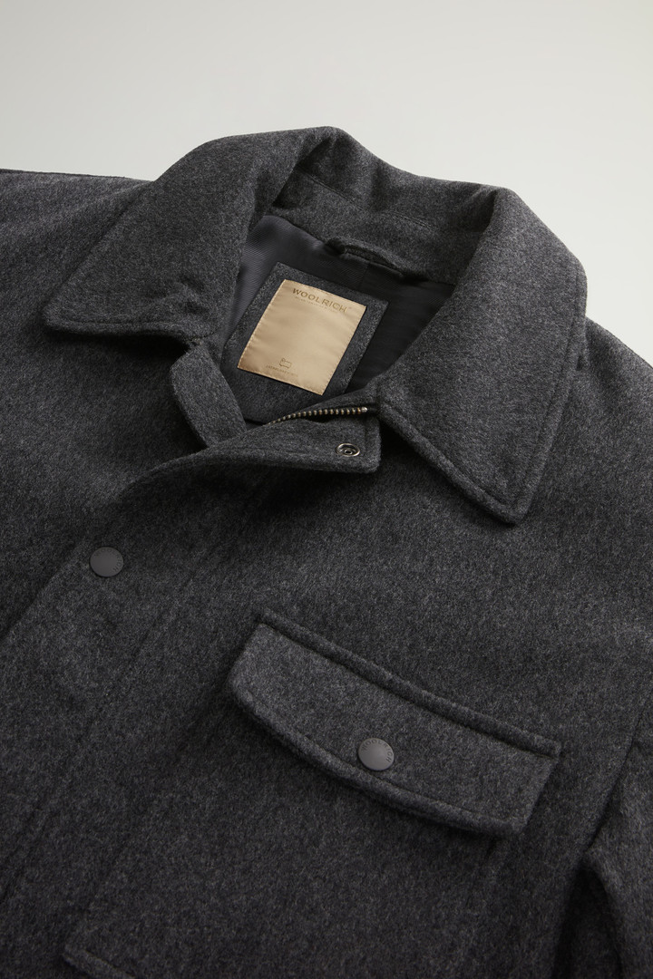 Coat in Loro Piana Italian Pure Virgin Wool Fabric Gray photo 6 | Woolrich