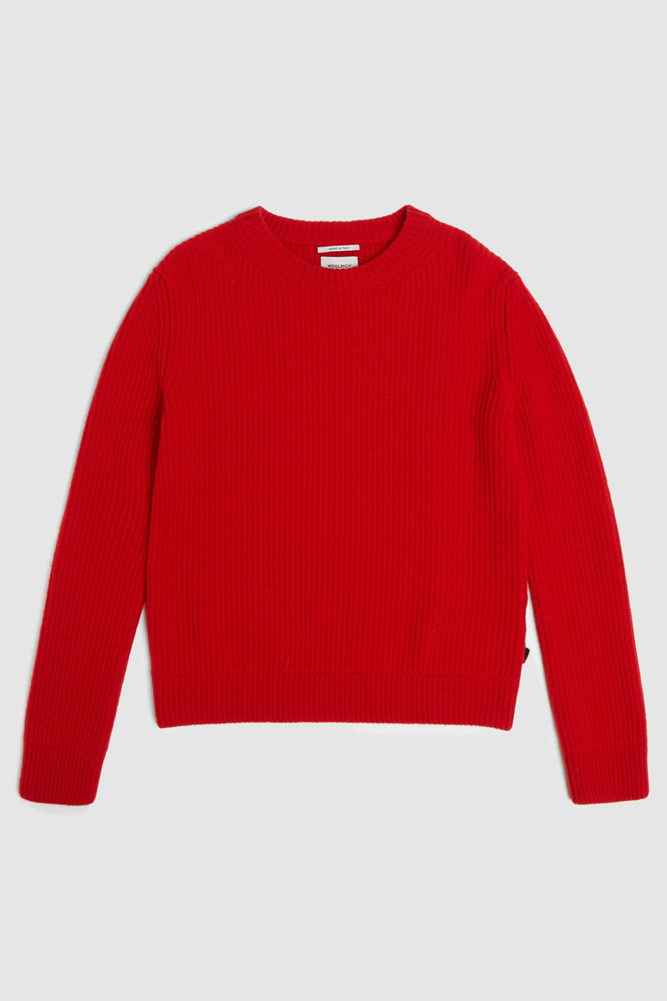Wollpullover mit Rundhalsausschnitt