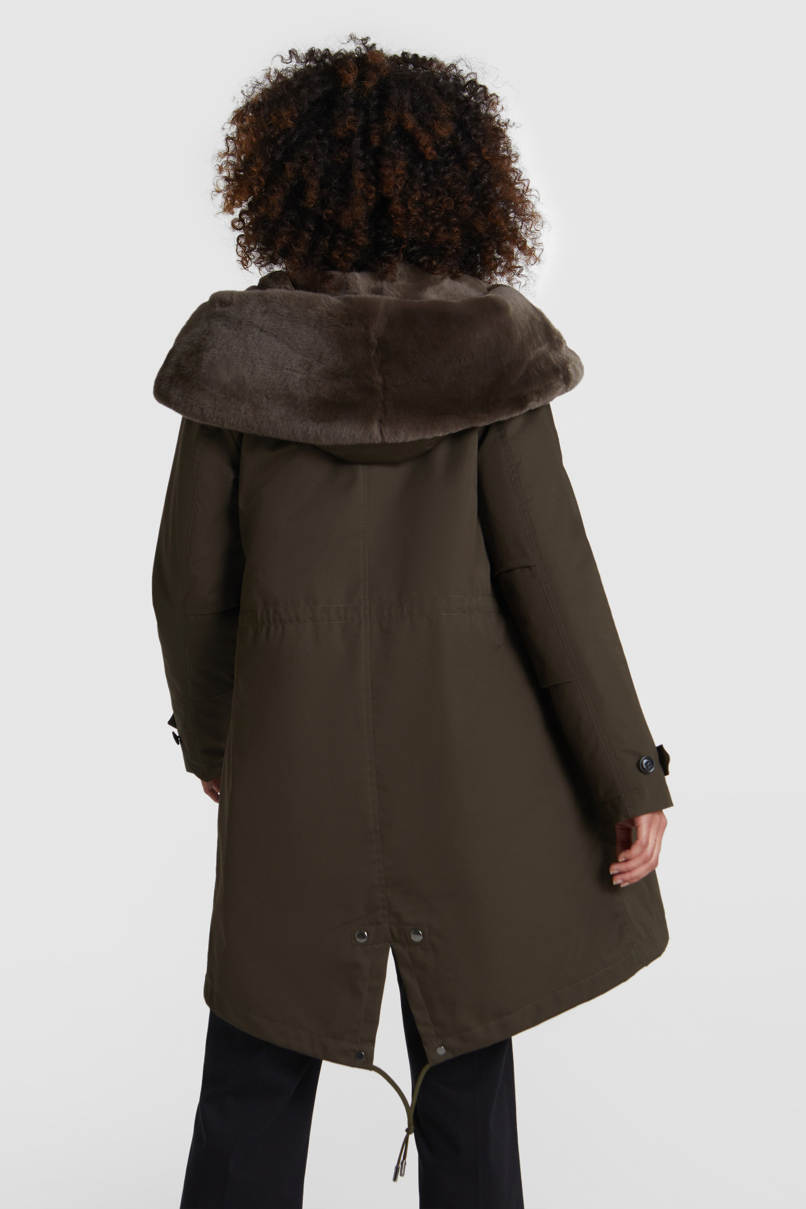 Parka Literary en fourrure de lapin rex