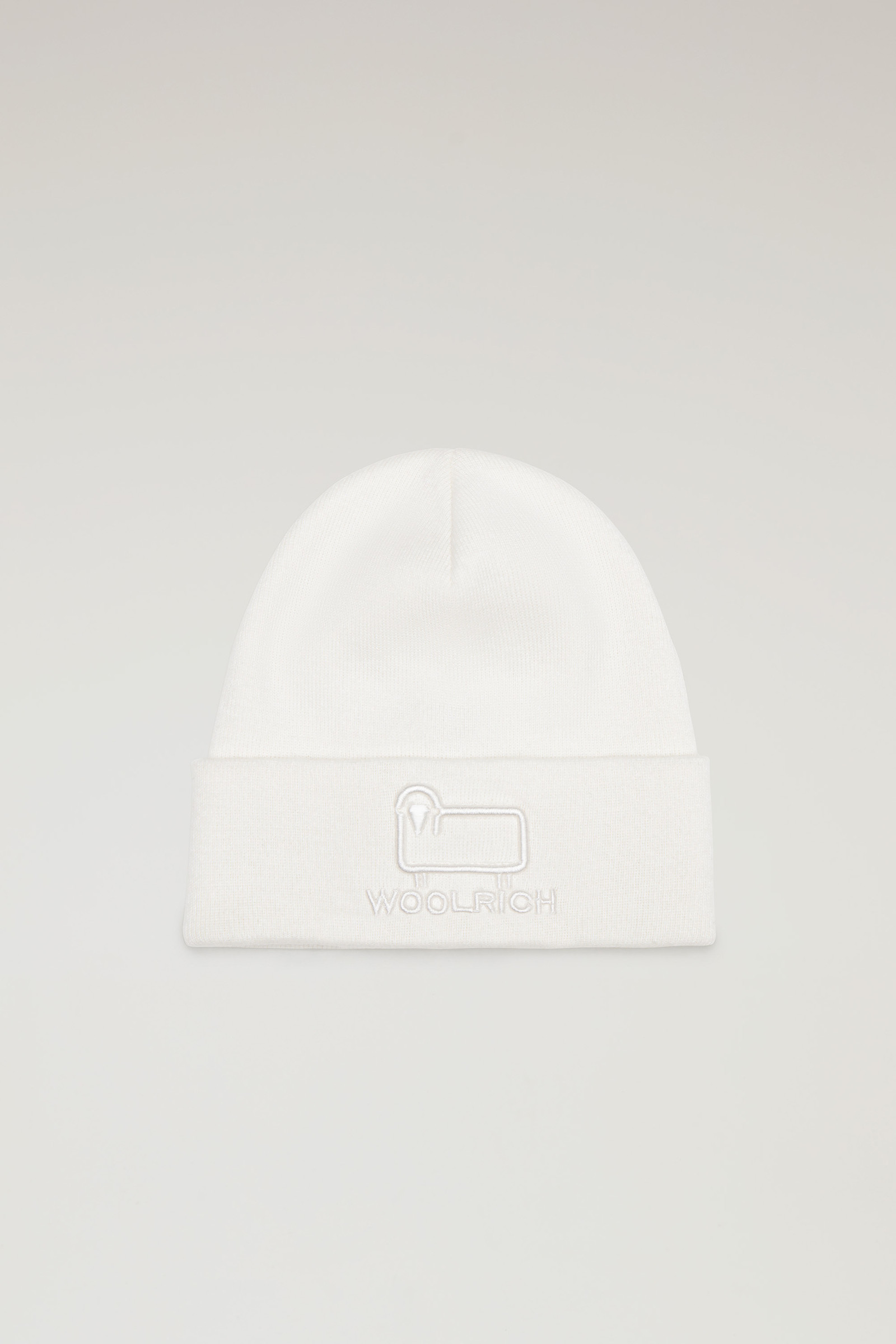 Unisex Beanie aus einer Baumwoll-Wollmischung weiß | Woolrich
