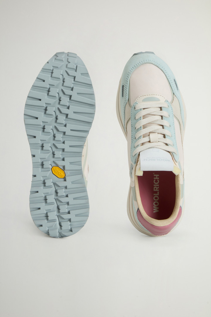 Retro Sneakers aus Nylon mit Besätzen aus Leder und Wildleder Rosa photo 4 | Woolrich