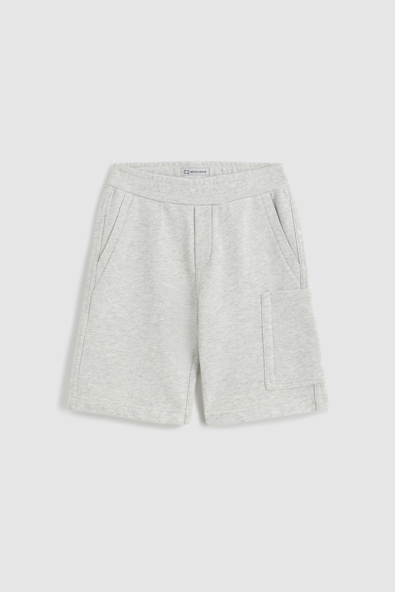 Pantalones cortos de niño de algodón orgánico afelpado grey | Woolrich