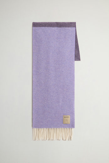 Schal aus reiner Wolle mit Fransen Violett | Woolrich