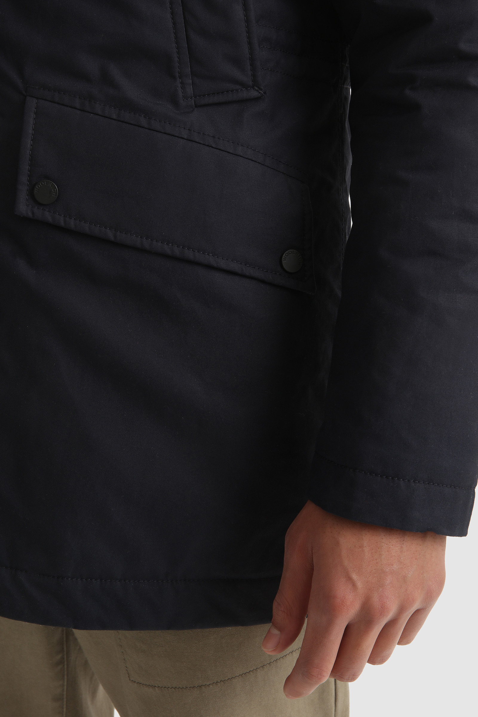 Polar Parka en coton ciré British Millerain bleu photo 6 | Woolrich