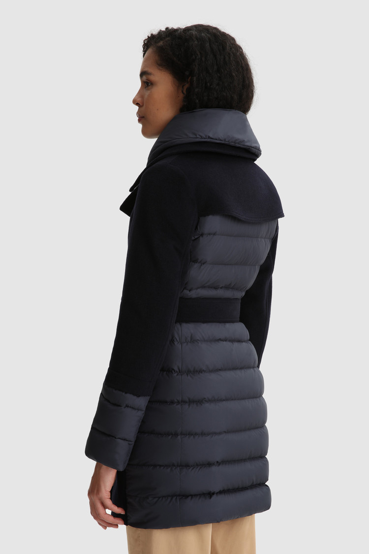 Trench-coat Kuna en laine mélangée italienne avec ceinture