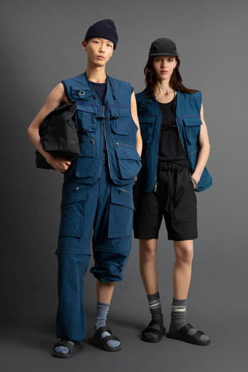Fishing Vest in Cotton- and Nylon-Blend Olmetex Ripstop by Todd Snyder Blue | Woolrich