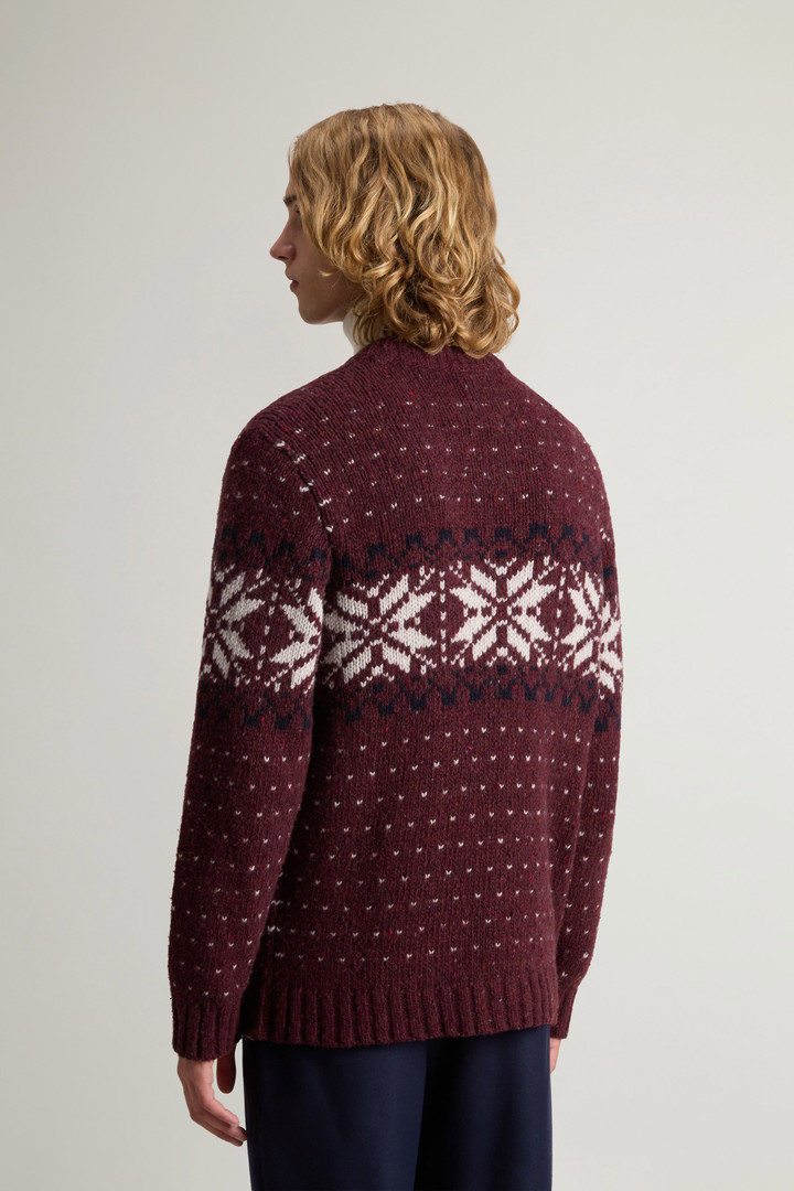 Fair Isle Sweater in Wool Blend Burgundy photo 3 | Woolrich