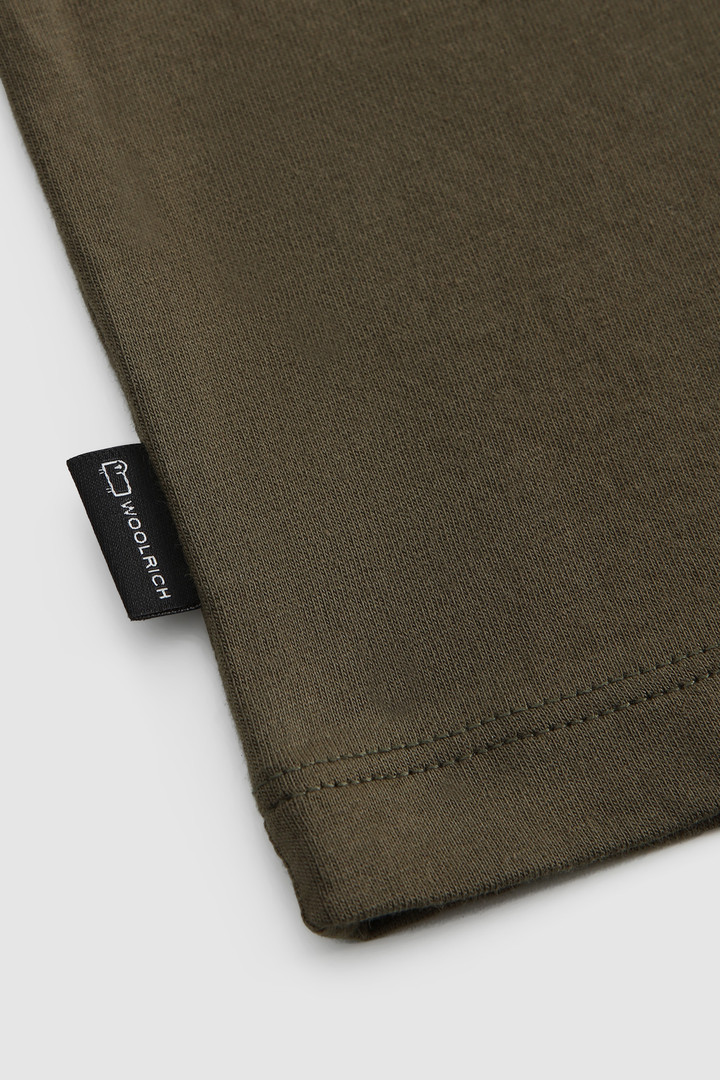 Camiseta de algodón orgánico con logo para niño verde photo 4 | Woolrich