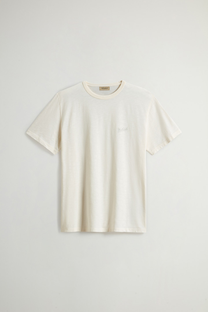 T-shirt in puro cotone fiammato Bianco photo 5 | Woolrich