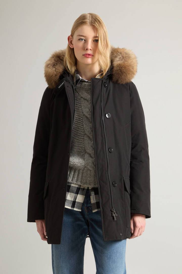 Arctic Parka in Ramar Cloth with Four Pockets and Detachable Fur Black photo 5 | Woolrich
