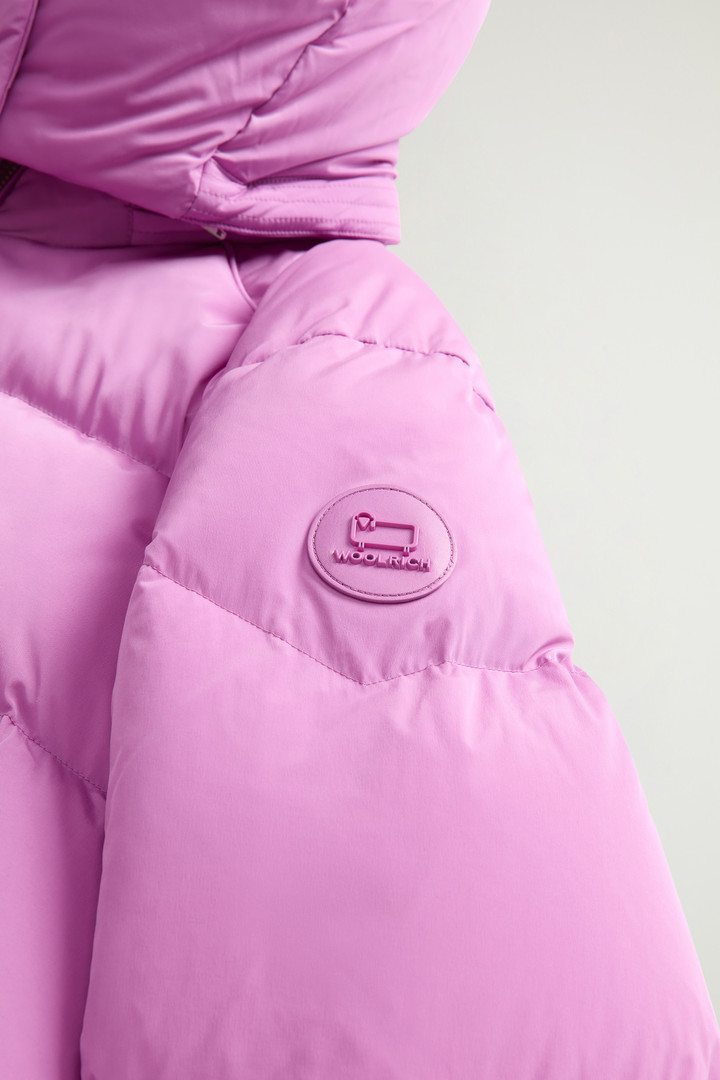 Short Alsea Down Jacket in Stretch Nylon with Detachable Hood Pink photo 9 | Woolrich