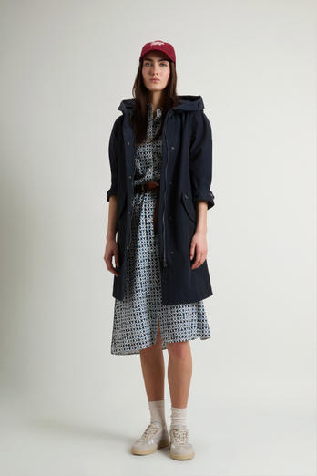 Prescott Parka in Two-Layered Ramar Cloth Blue photo 1 | Woolrich