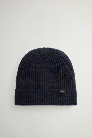 Berretto in misto lana vergine Merino Blu | Woolrich
