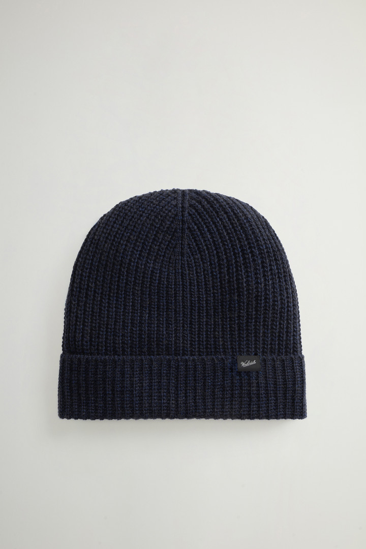 Merino Virgin Wool-Blend Beanie Blue photo 1 | Woolrich