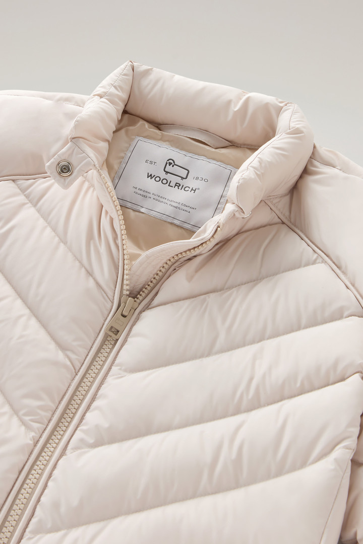 Short Padded Jacket with Chevron Quilting Beige photo 6 | Woolrich