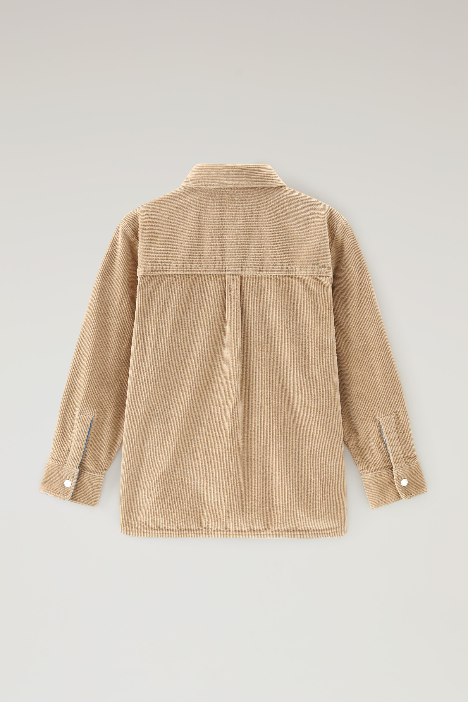 Veste chemise pour fille en velours Khaki photo 2 | Woolrich