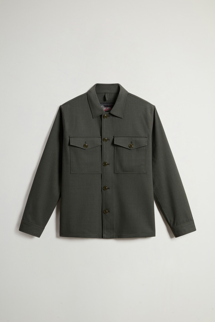 Stretch Wool Overshirt by Todd Snyder Green photo 5 | Woolrich