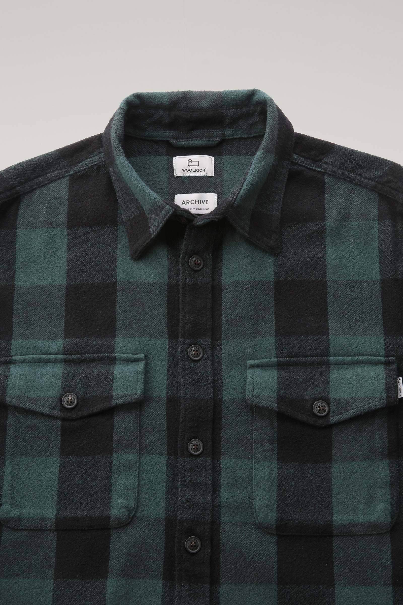Oxbow Flannel Check Shirt Green photo 6 | Woolrich