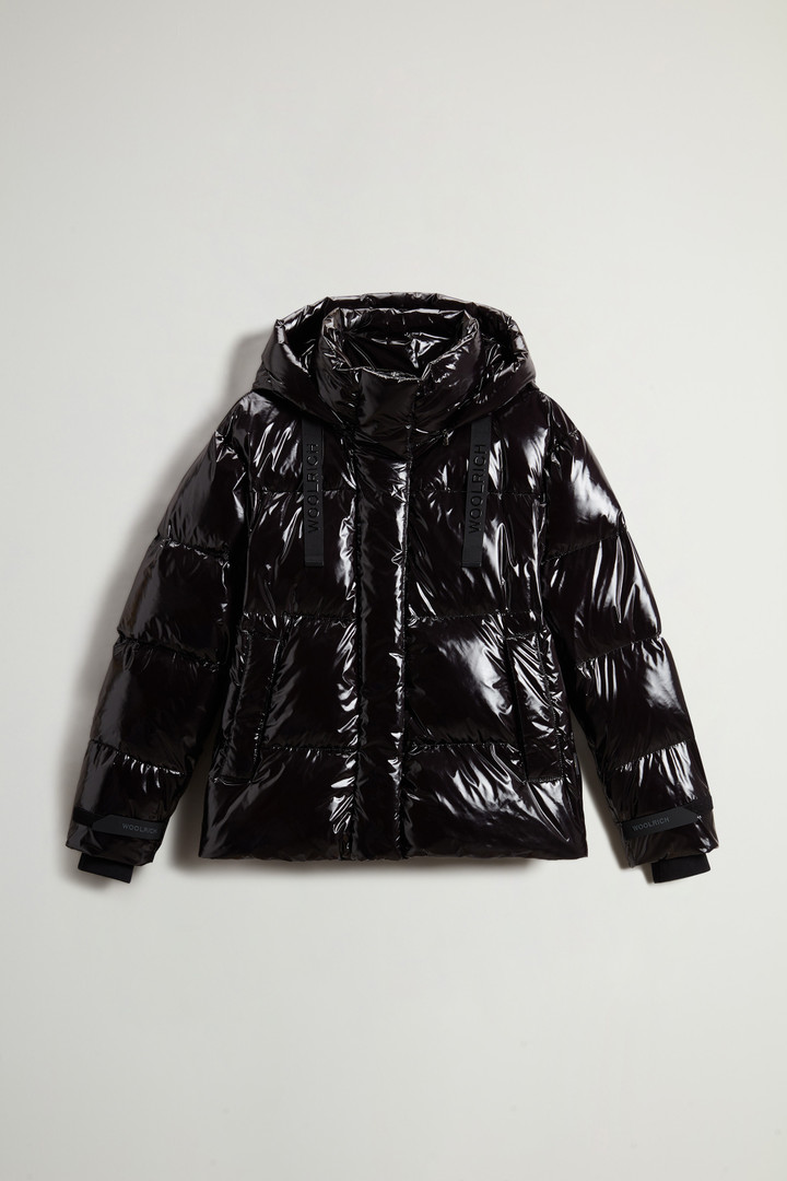 Short Quilted Parka in Glossy Nylon Black photo 6 | Woolrich