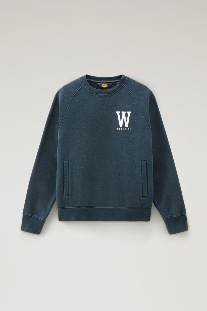 Crewneck in Pure Cotton Blue photo 1 | Woolrich