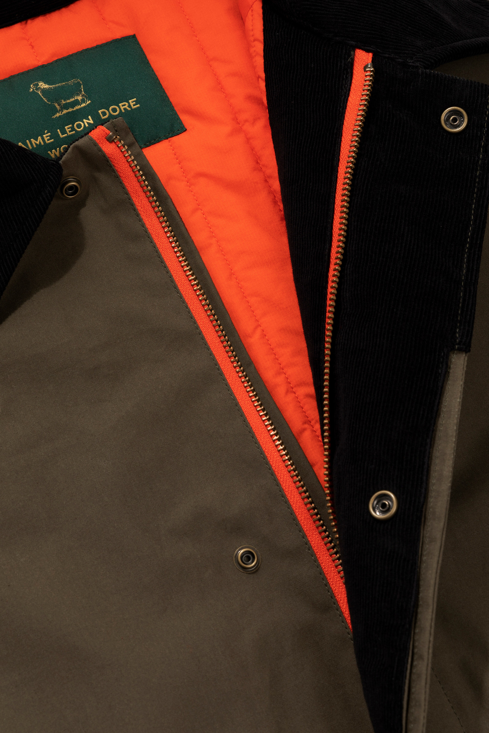 Waxed Duster - Aimé Leon Dore / Woolrich Green photo 3 | Woolrich
