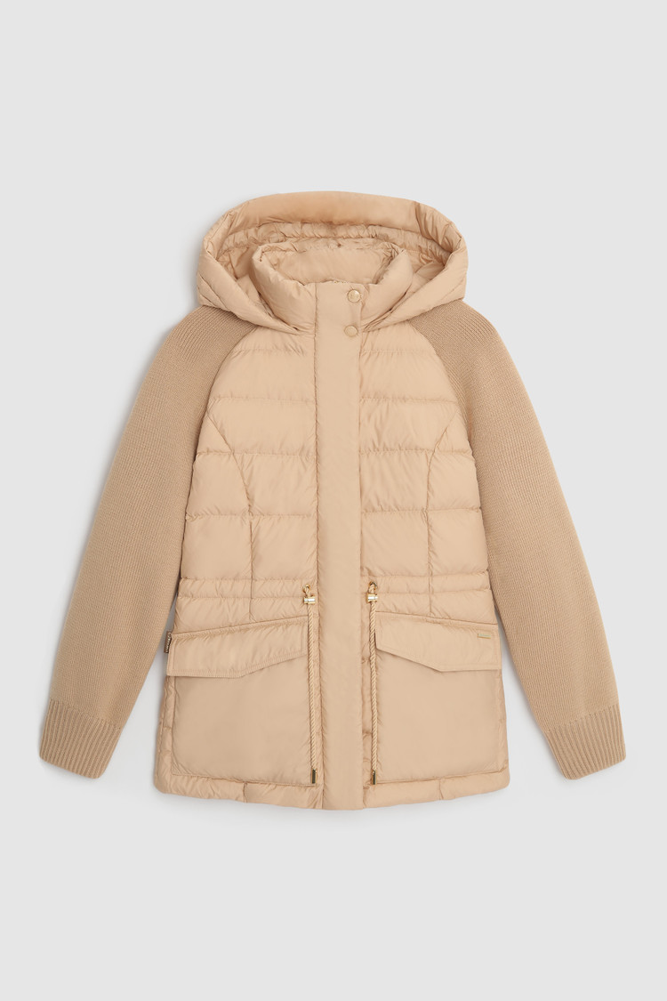 Giacca Auburn trapuntata con maniche in maglia