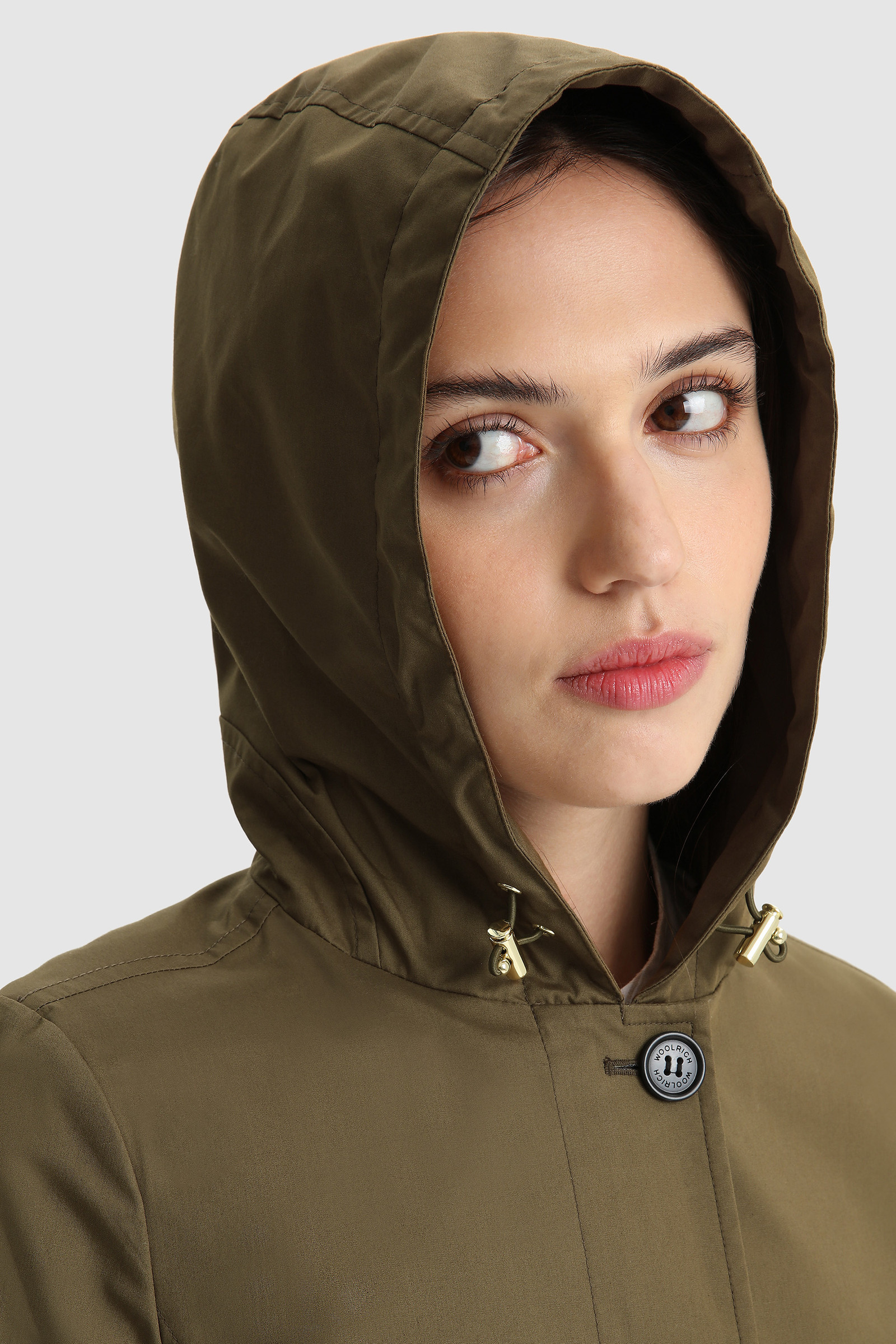 Jessamine Parka in Triple-Layer Cotton Green photo 5 | Woolrich