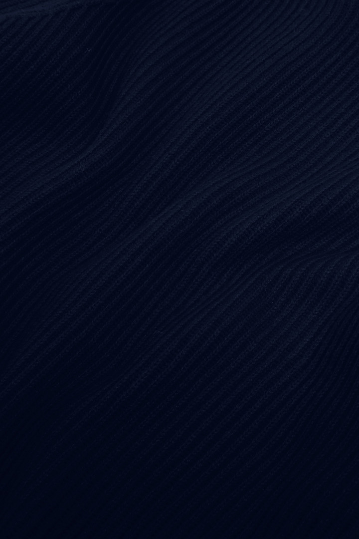 Rib-stitched wool crewneck sweater