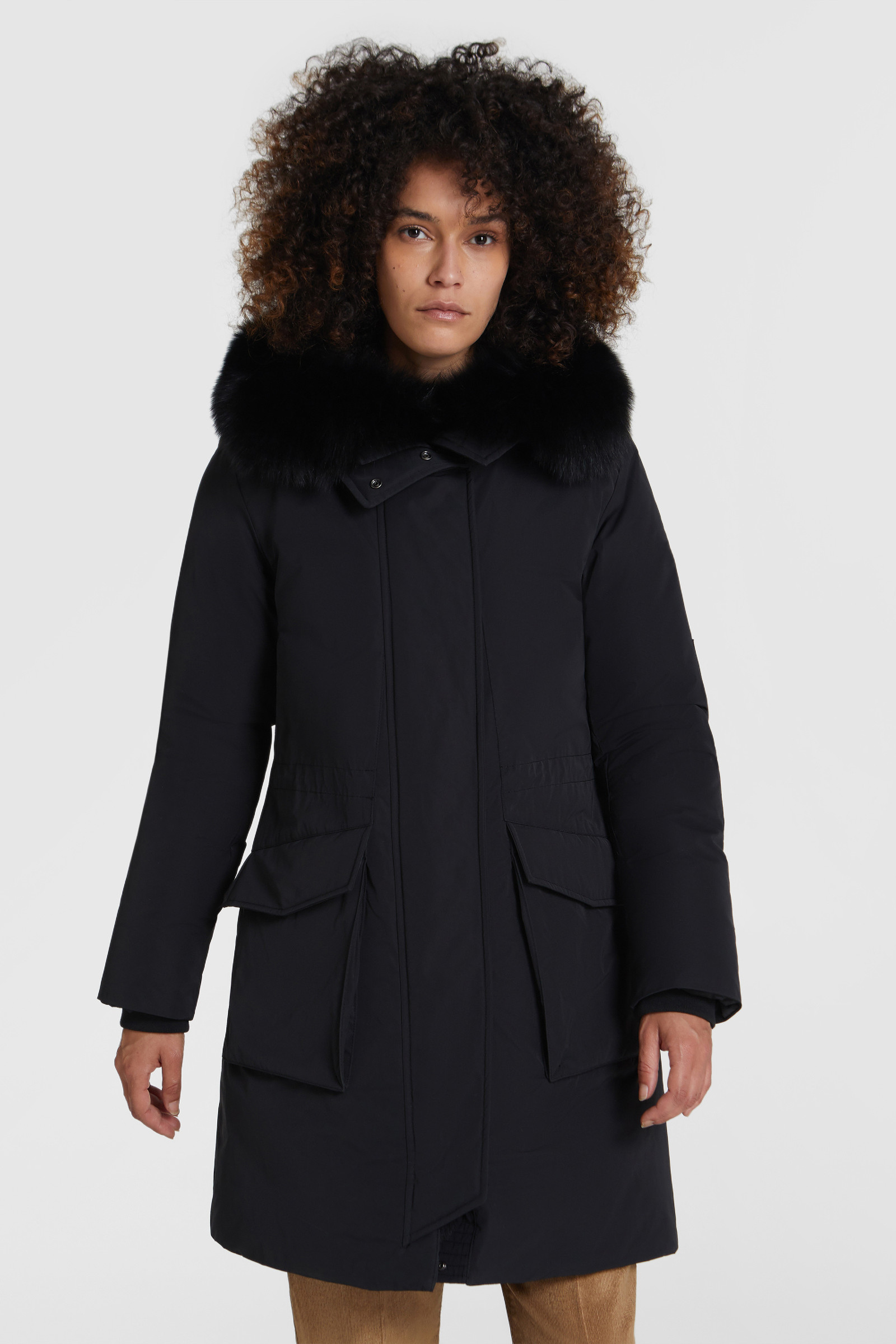 Military Parka Pelliccia Volpe
