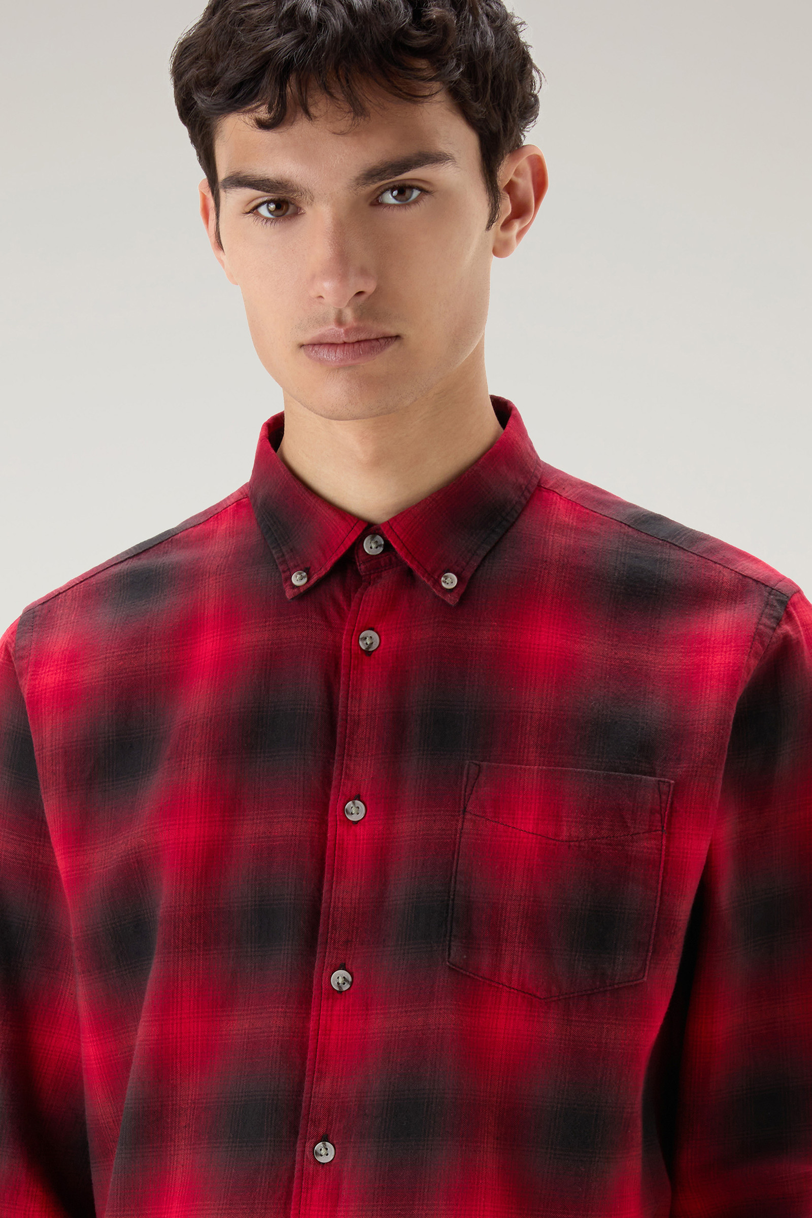 Madras Plaid Shirt in Lightweight Flannel Red | Woolrich USA