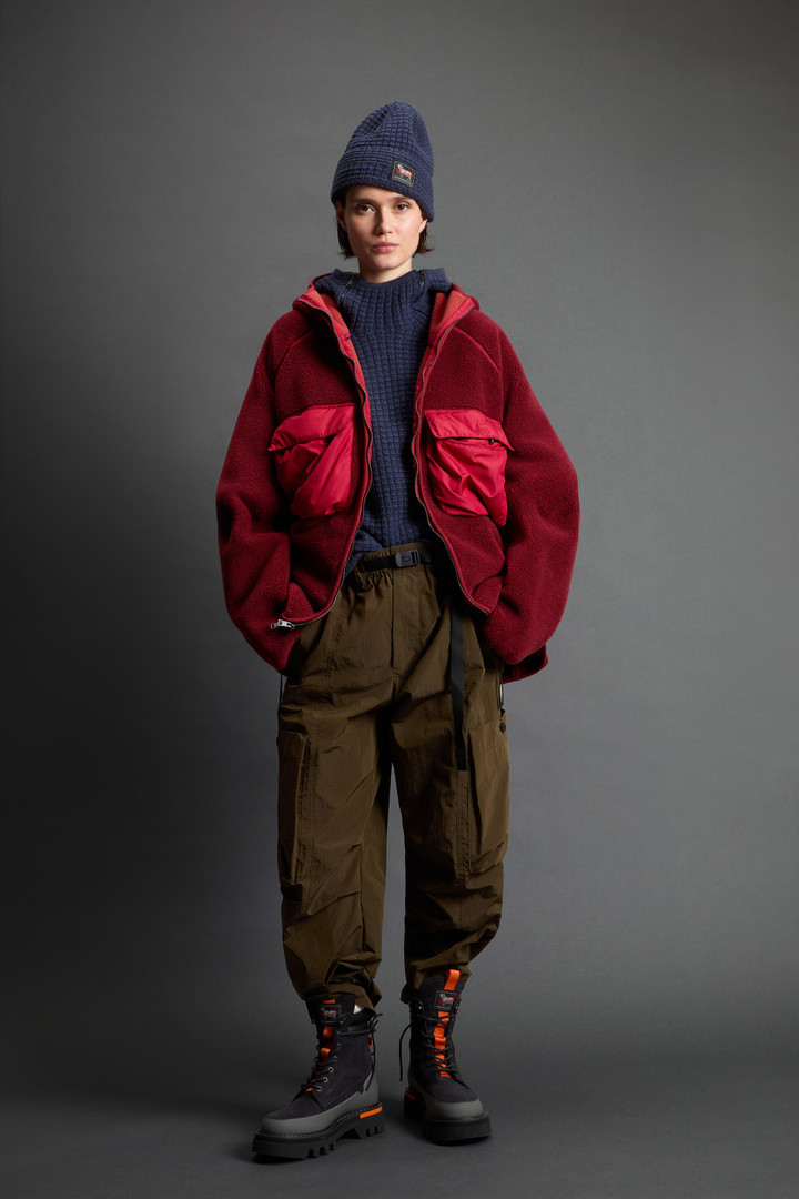 Felpa ibrida full-zip con cappuccio Rosso photo 4 | Woolrich
