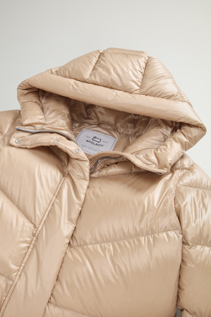 Doudoune longue Aliquippa en nylon brillant Beige photo 6 | Woolrich