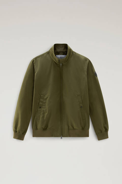 Cruiser Bomber Jacket in Ramar Cloth with Turtleneck Green photo 2 | Woolrich