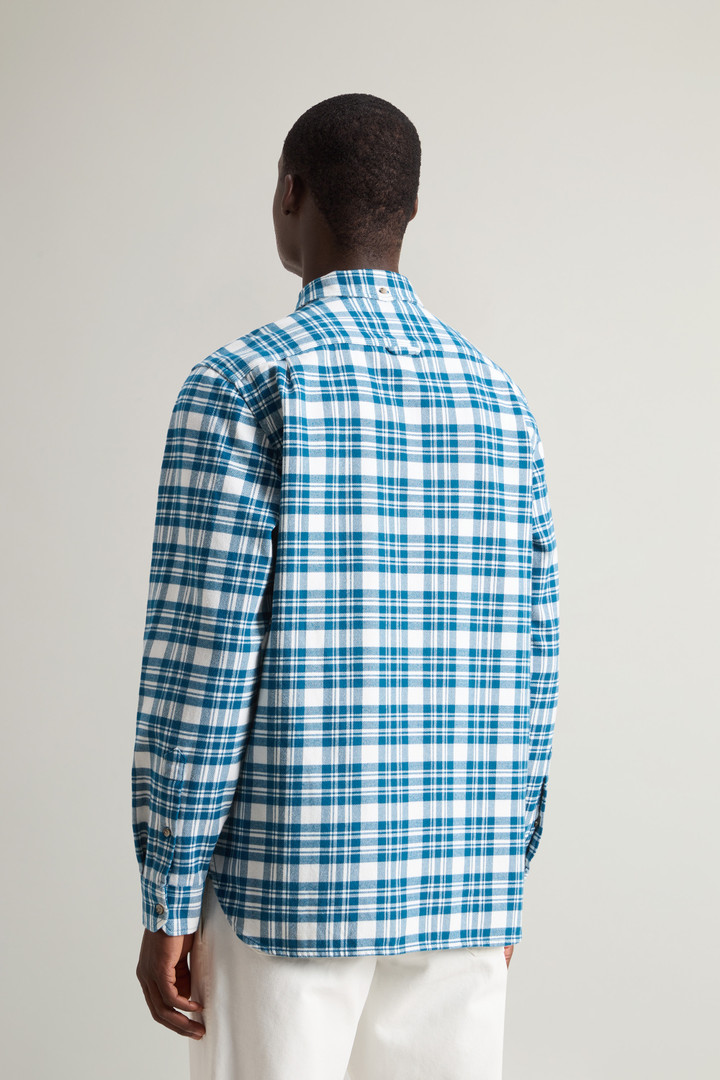 Traditional Flannel Check Shirt Blue photo 3 | Woolrich