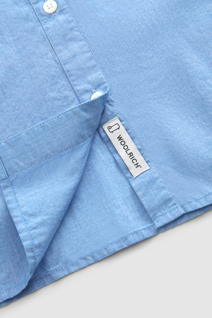 Chambray Shirt with Ruffle Trims Blue photo 9 | Woolrich