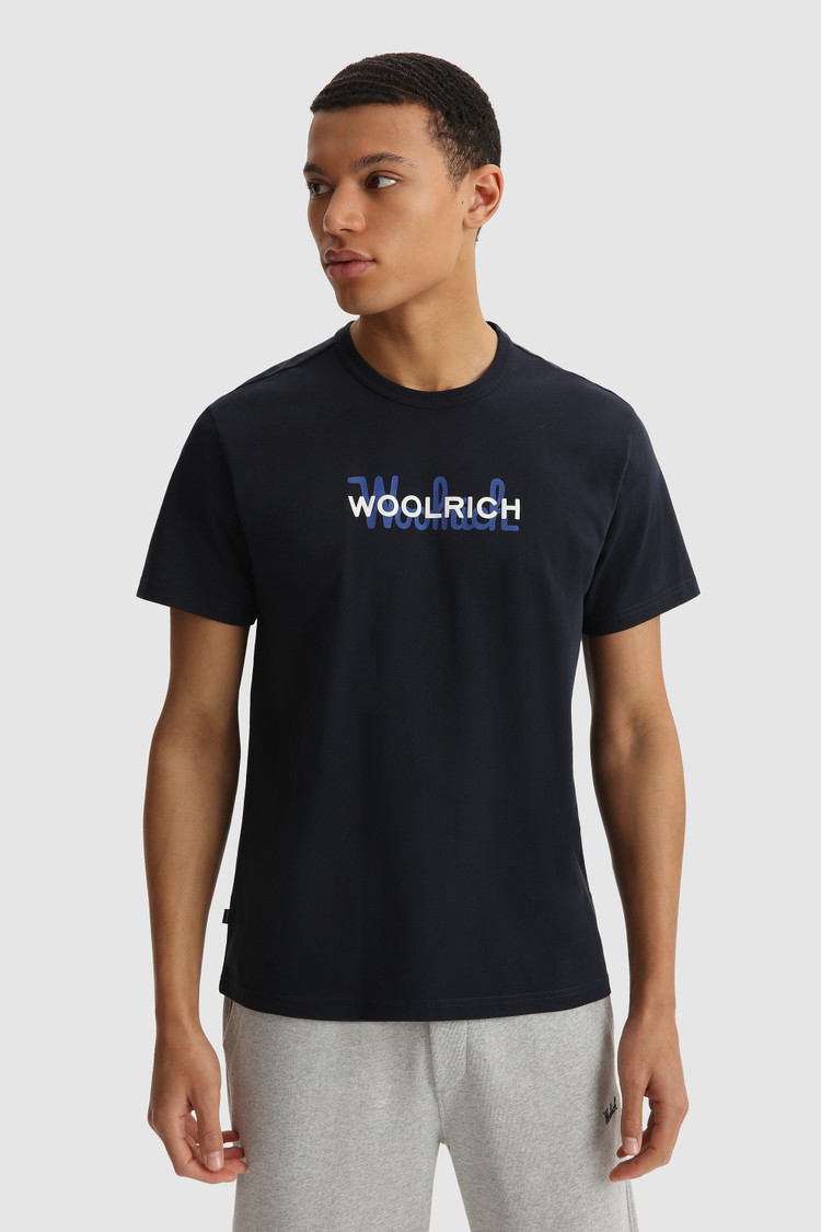 Katoenen T-shirt met macro logo