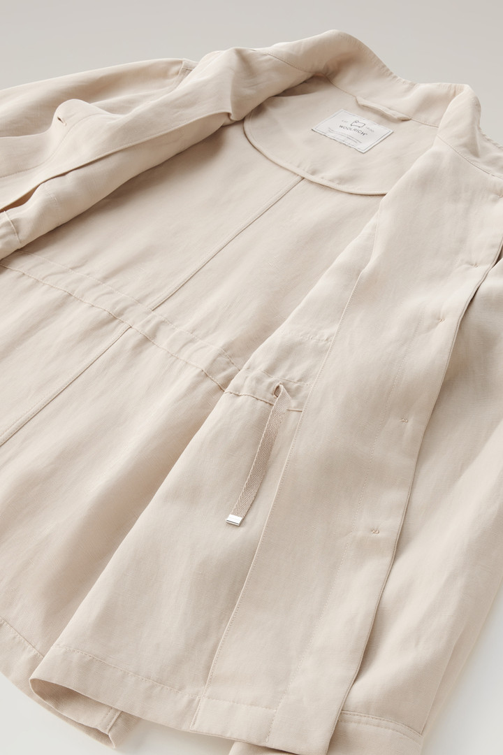 Utility Overshirt in Linen Blend Beige photo 8 | Woolrich